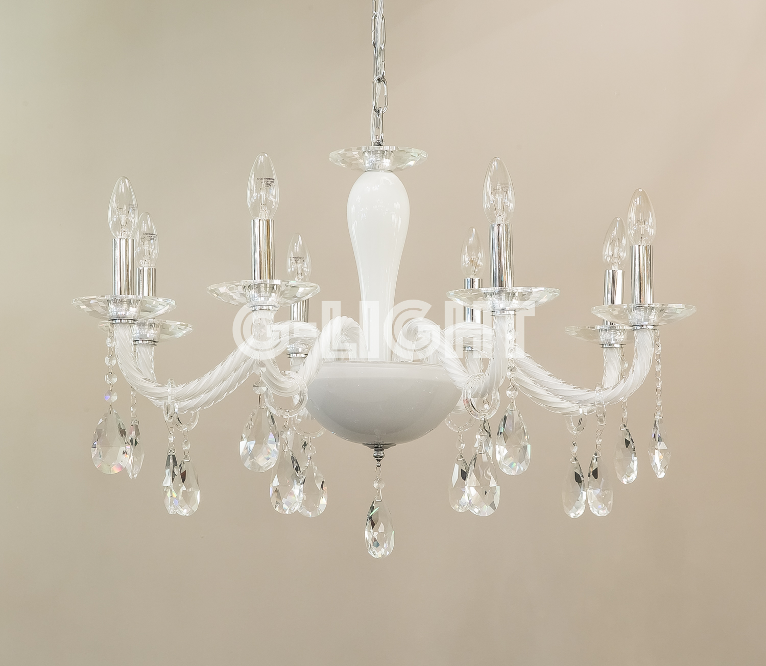 Стеклянная люстра 601/8 White gl - изображение 4